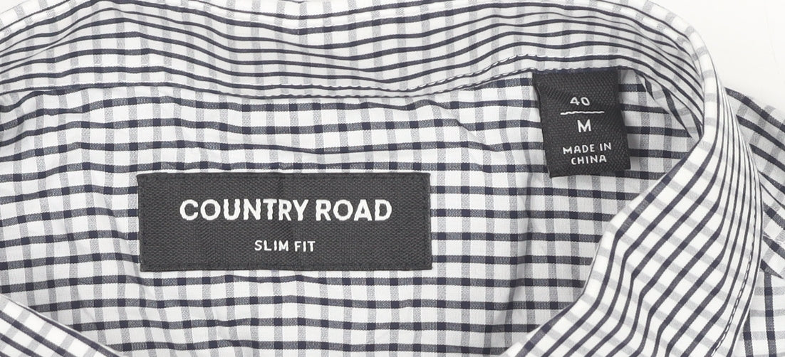 Mens UK Collar Size M Country Road Smart Black  Dress Shirt