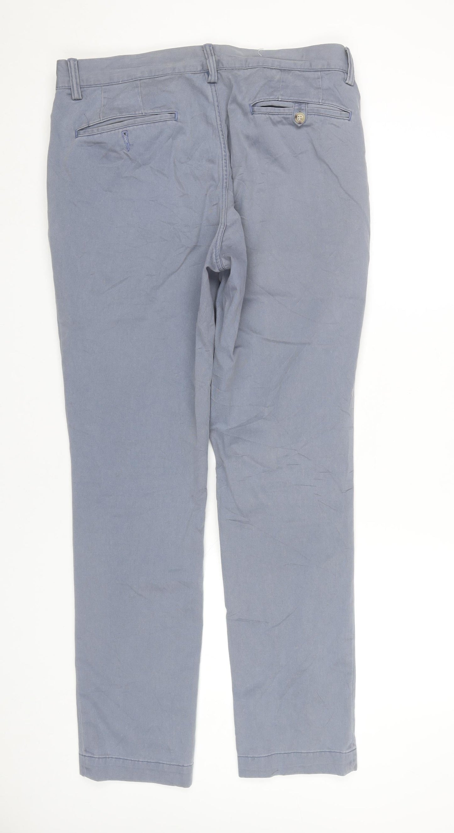 Ralph Lauren Men's Blue Chino Slim Fit Trousers Size 34x32