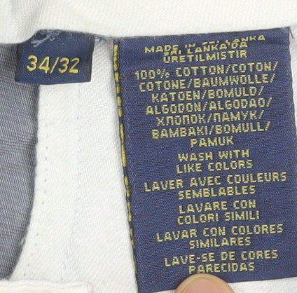 Ralph Lauren Men's Blue Chino Slim Fit Trousers Size 34x32