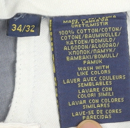 Ralph Lauren Men's Blue Chino Slim Fit Trousers Size 34x32