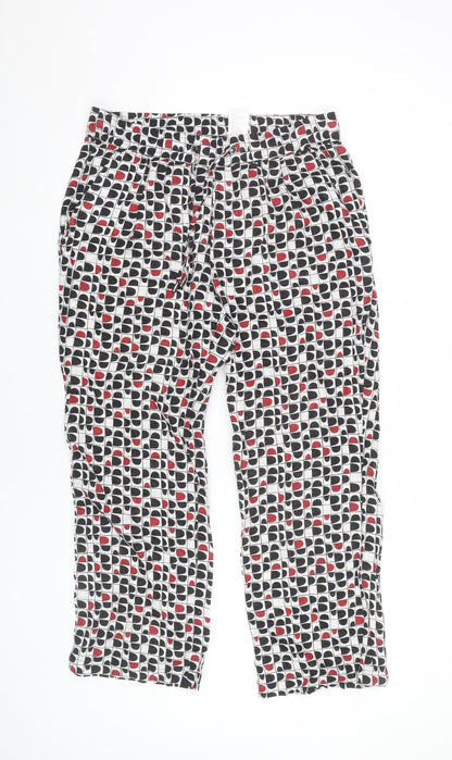 Barbara Lebek Womens Multicoloured Linen Trousers Size 12