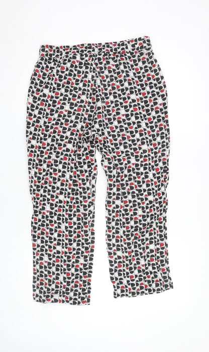 Barbara Lebek Womens Multicoloured Linen Trousers Size 12