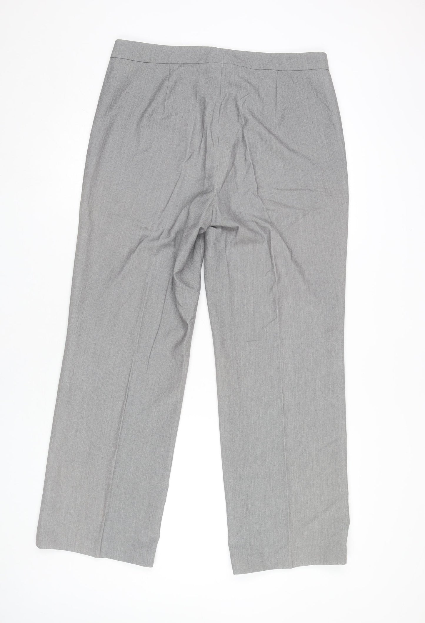 Womens UK Size 14 Marks and Spencer Regular Fit Dress Pants Grey Trousers