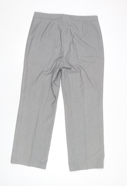 Womens UK Size 14 Marks and Spencer Regular Fit Dress Pants Grey Trousers