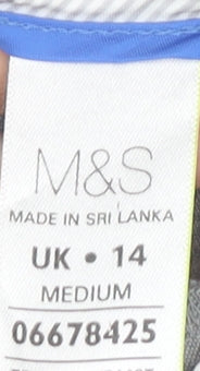 Womens UK Size 14 Marks and Spencer Regular Fit Dress Pants Grey Trousers