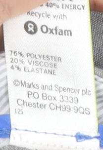 Womens UK Size 14 Marks and Spencer Regular Fit Dress Pants Grey Trousers