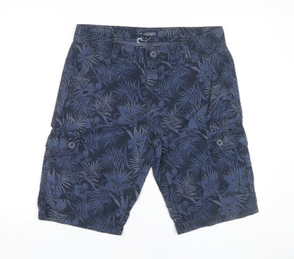 Casual Summer Watsons Men’s Blue Floral Cargo Shorts Size 48
