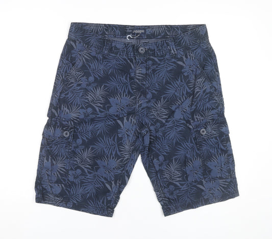 Casual Summer Watsons Men’s Blue Floral Cargo Shorts Size 48