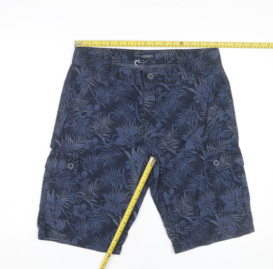 Casual Summer Watsons Men’s Blue Floral Cargo Shorts Size 48