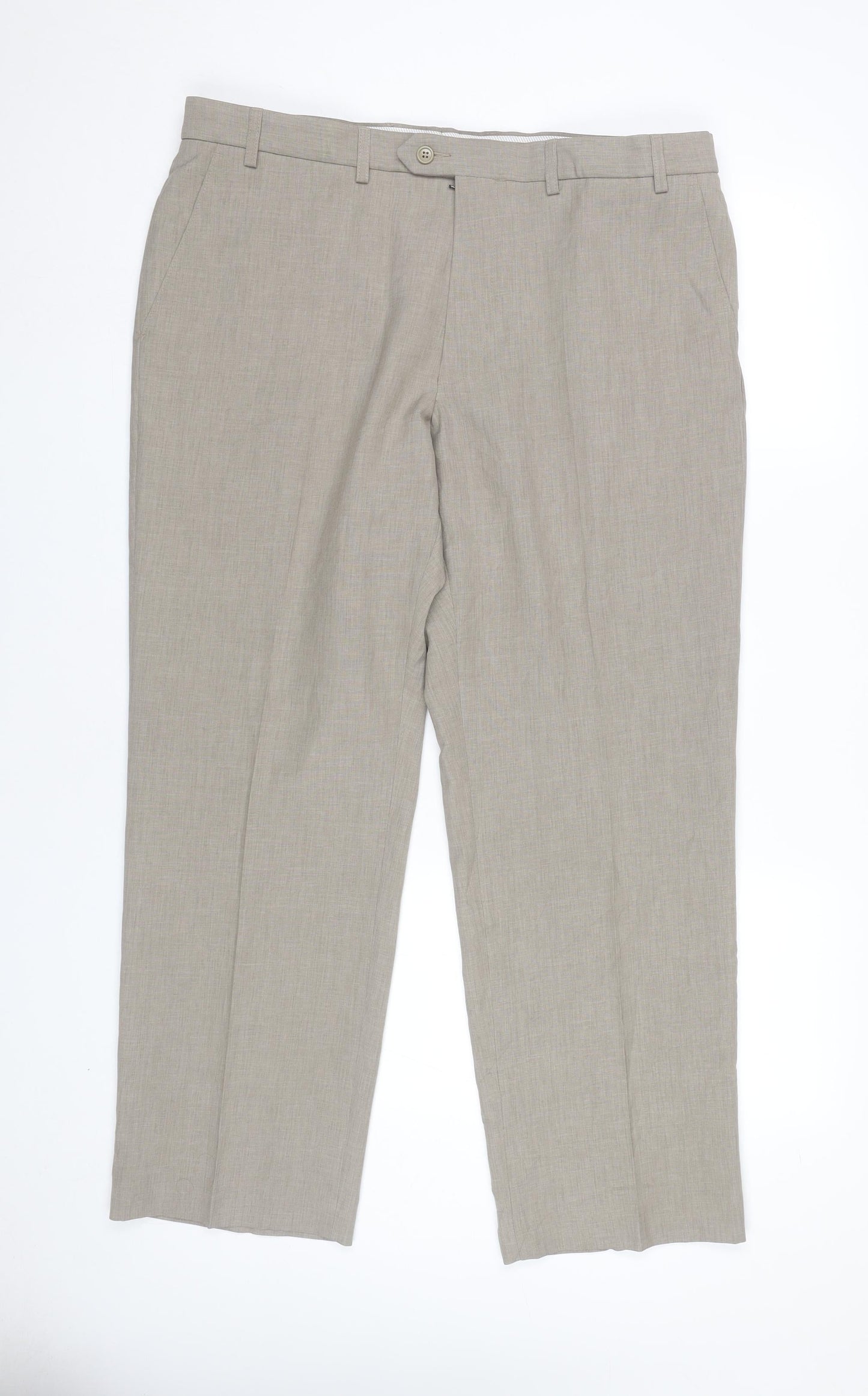 Marks and Spencer Mens Beige Dress Pants Size 38W 29L Polyester