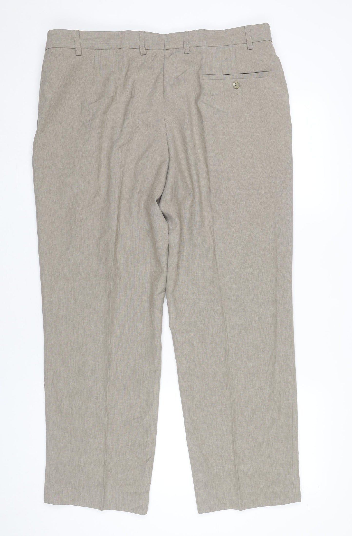 Marks and Spencer Mens Beige Dress Pants Size 38W 29L Polyester