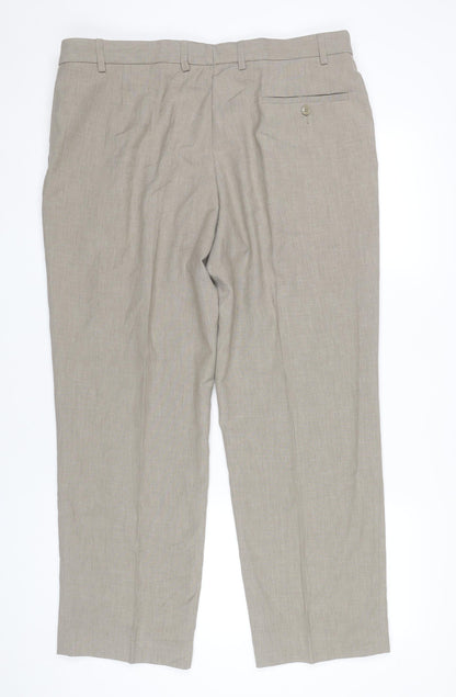 Marks and Spencer Mens Beige Dress Pants Size 38W 29L Polyester