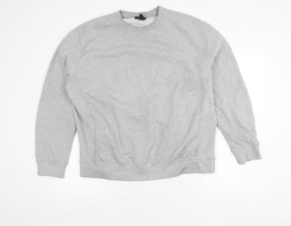 New Look Unisex Adults Grey Pullover Sweatshirt L Crew Neck