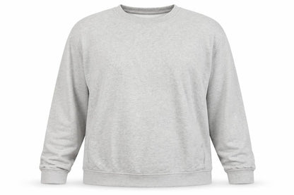 Front view of New Look unisex adults grey pullover sweatshirt l crew neck