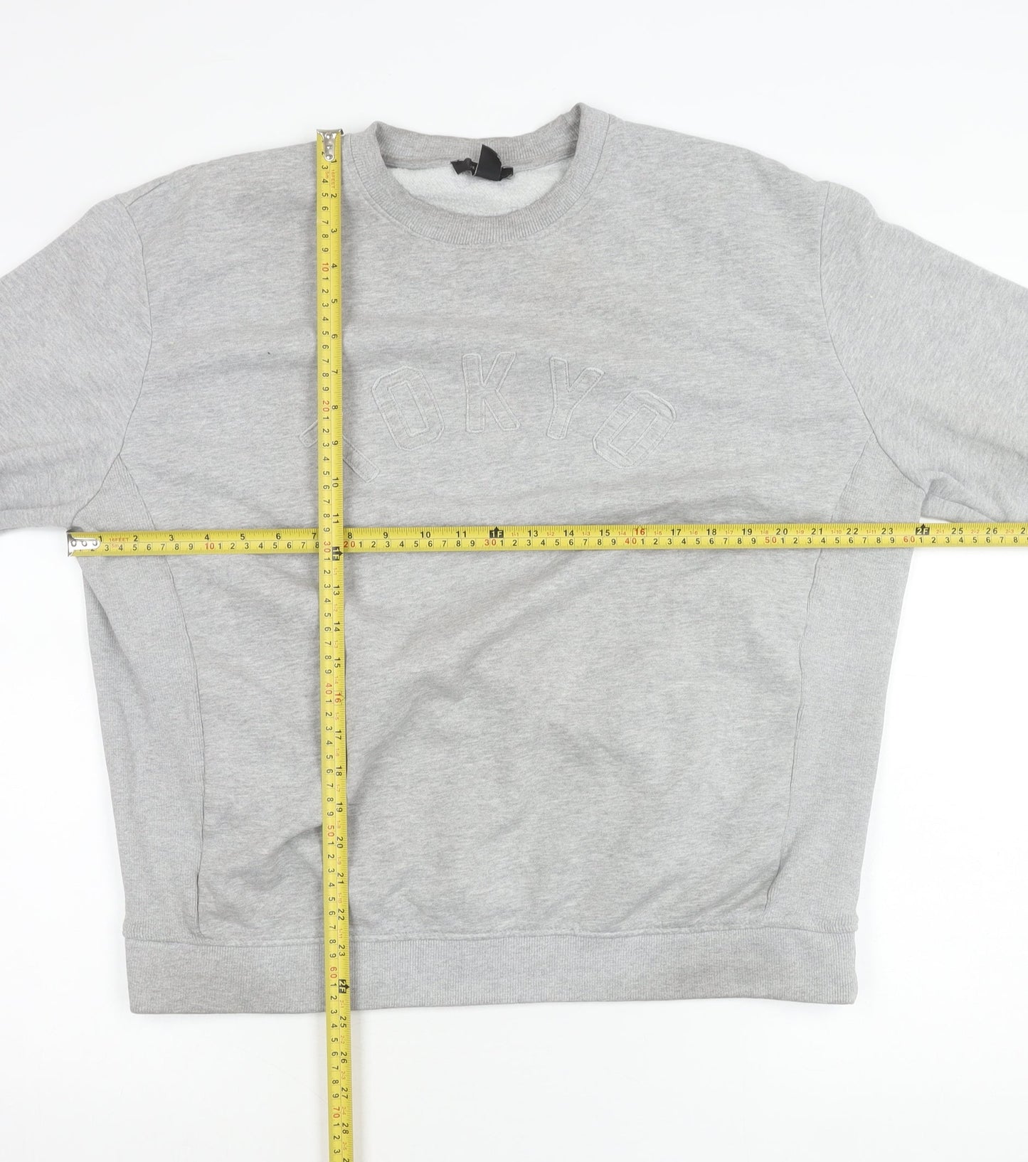 New Look Unisex Adults Grey Pullover Sweatshirt L Crew Neck