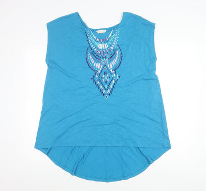 Womens UK Size 22 BHS Blue Basic T-Shirt