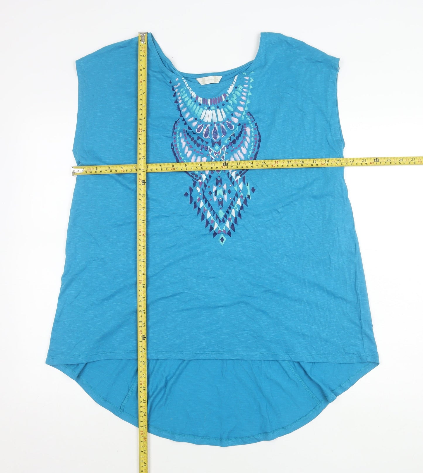 Womens UK Size 22 BHS Blue Basic T-Shirt