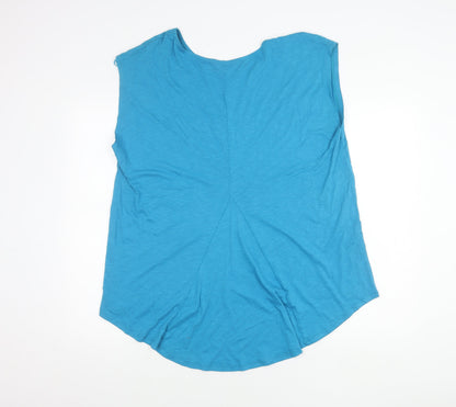 Womens UK Size 22 BHS Blue Basic T-Shirt