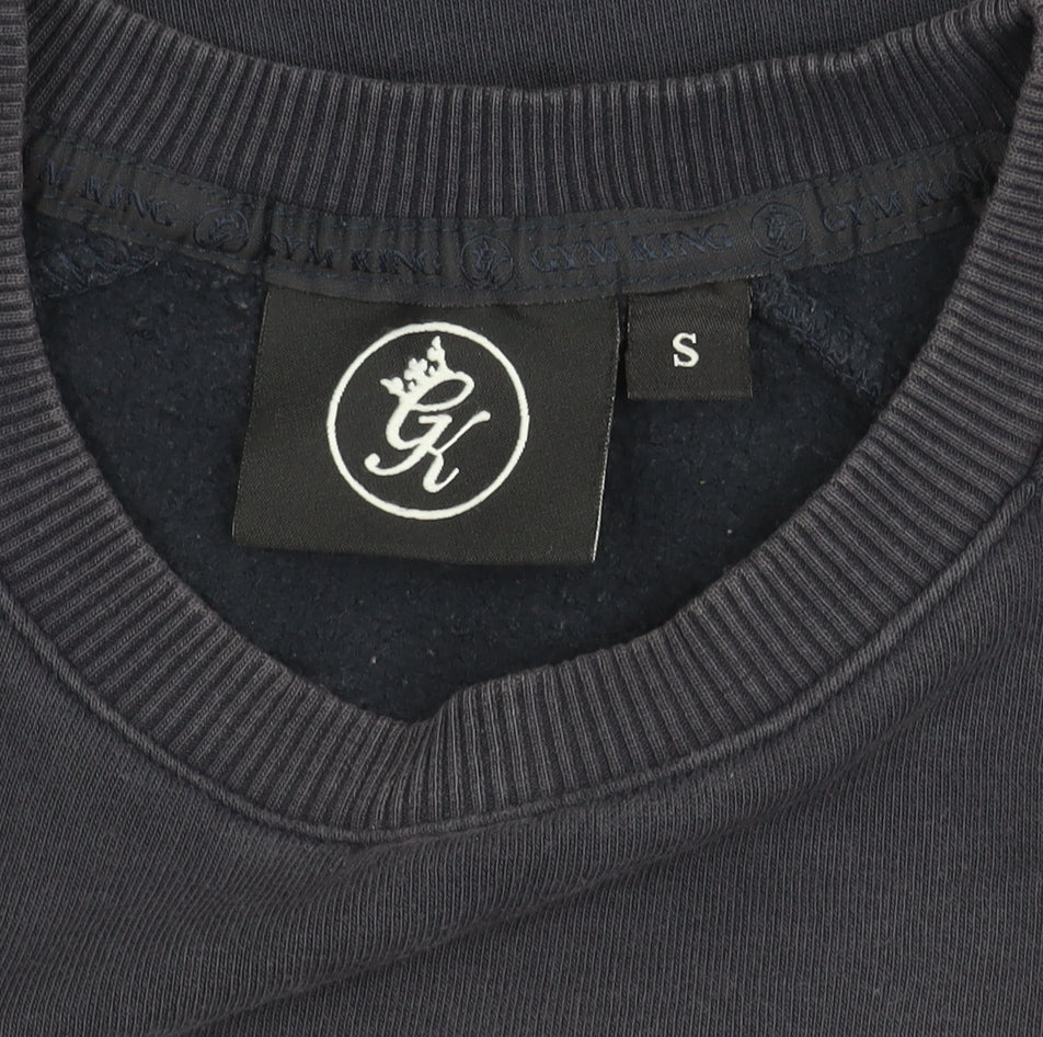 Mens UK Size S Gym King Blue Pullover Sweatshirt