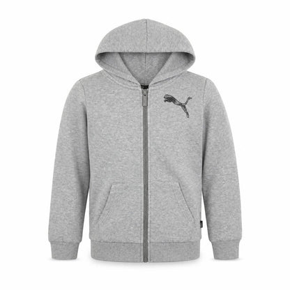Puma Boys Grey 9-10 Years Zip Hoodie Jacket Cotton Blend
