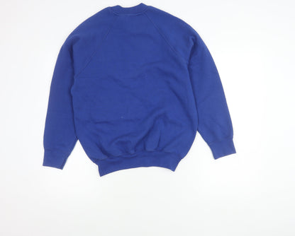 Mens UK Size S Russell Blue Pullover Sweatshirt