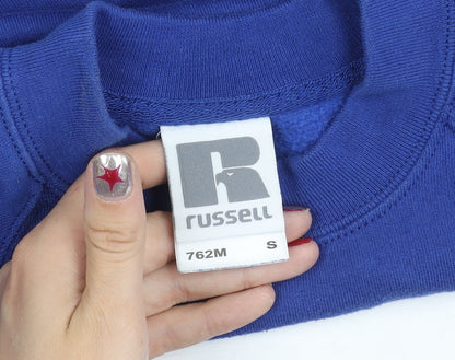 Mens UK Size S Russell Blue Pullover Sweatshirt