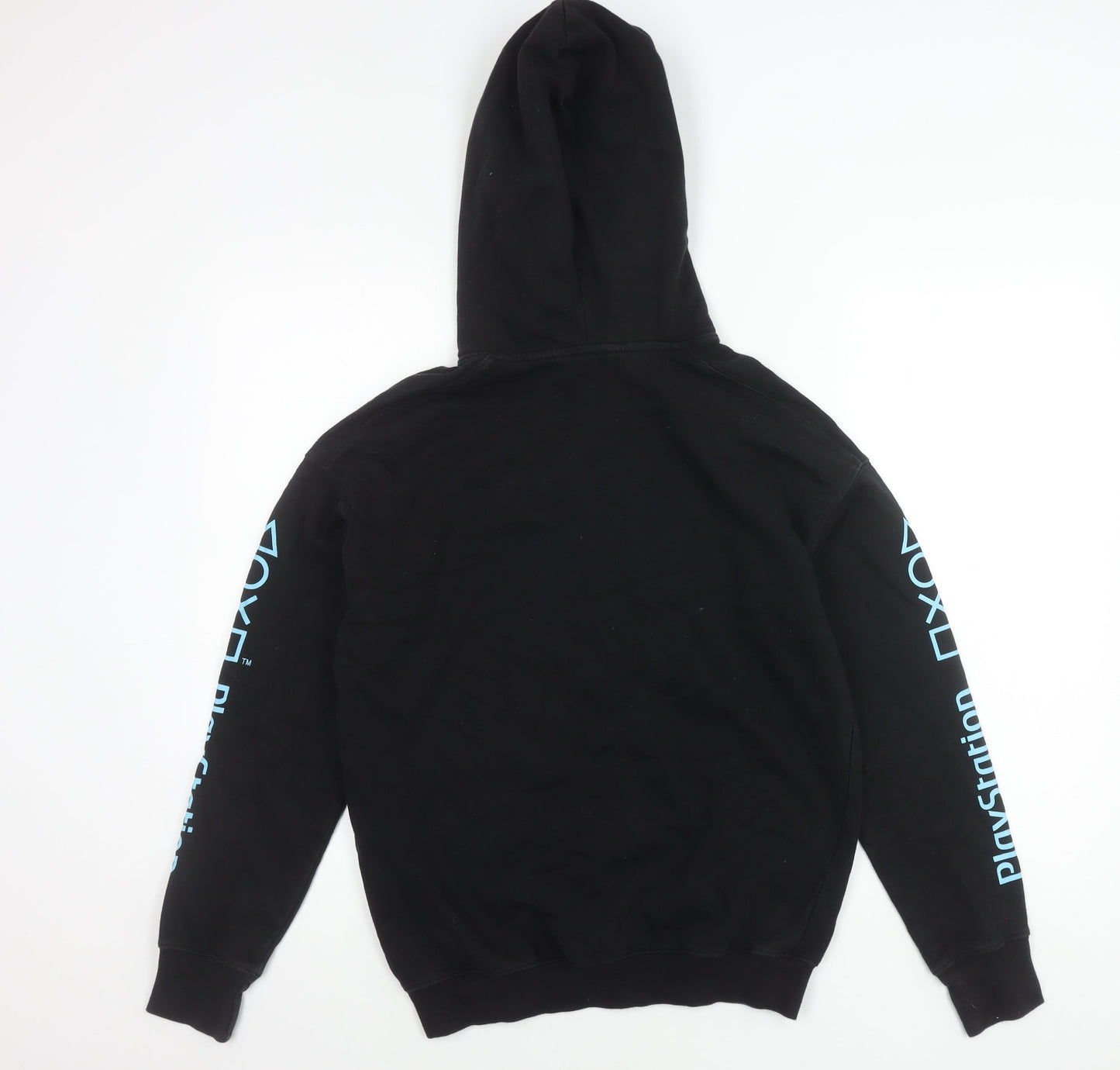 H&M Boys Black PlayStation Hoodie 13-14 Years Pullover Graphic Print