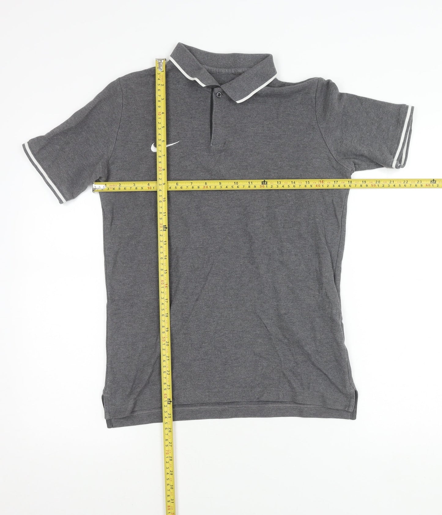 Nike Men's Grey XL Cotton Polo Shirt Short Sleeve Sports Casual