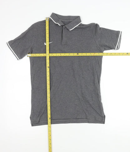 Nike Men's Grey XL Cotton Polo Shirt Short Sleeve Sports Casual