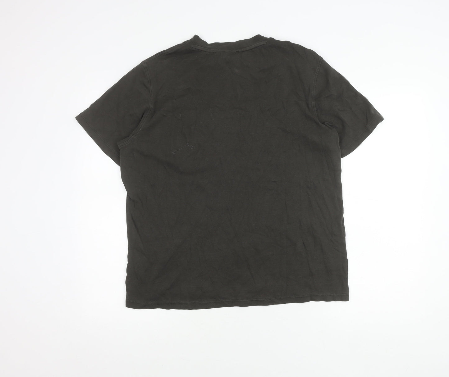 Taylor & Wright Men's Black White Colourblock Cotton T-Shirt L