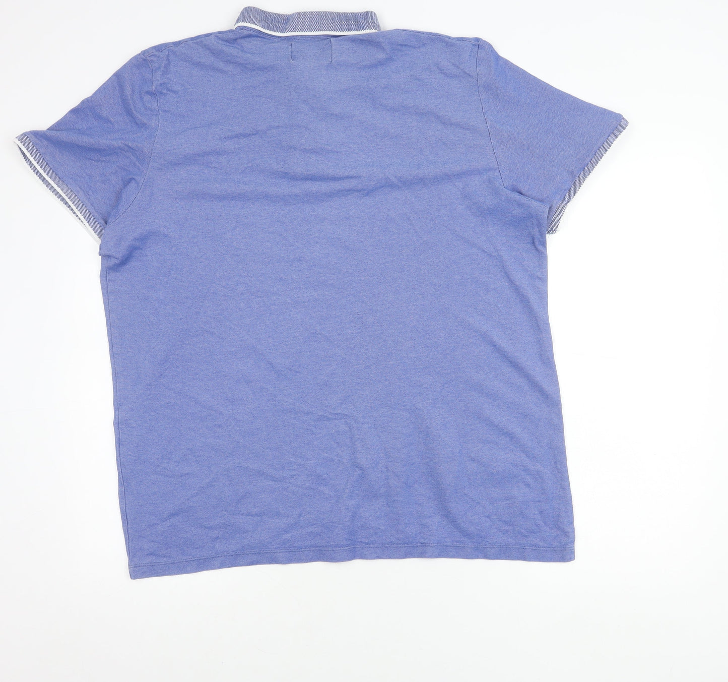 Burton Menswear Blue Polo Shirt Men’s 2XL Regular Fit Casual