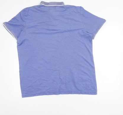 Burton Menswear Blue Polo Shirt Men’s 2XL Regular Fit Casual