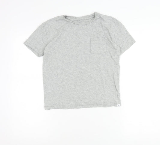 GAP Kids Girls Grey Crew Neck Short Sleeve Cotton T-Shirt Age 10 Years
