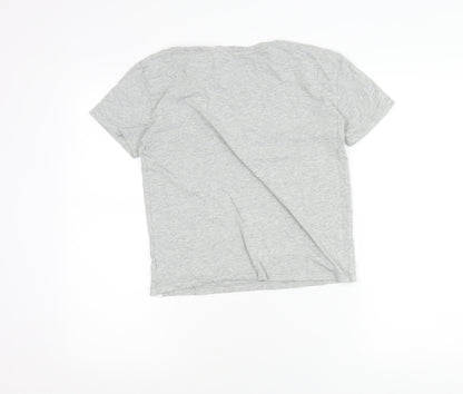 GAP Kids Girls Grey Crew Neck Short Sleeve Cotton T-Shirt Age 10 Years
