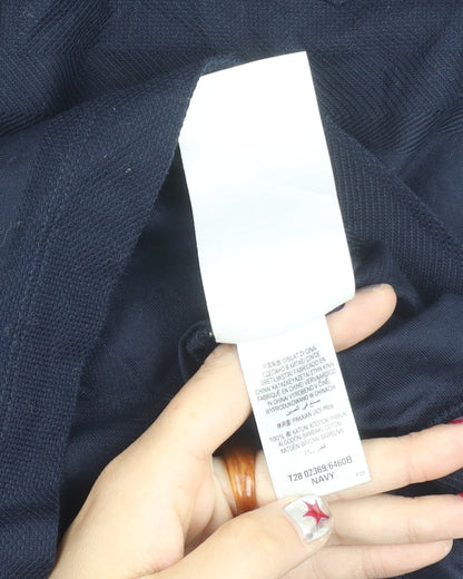 Blue Harbour Mens XL Navy Striped Cotton Polo Shirt