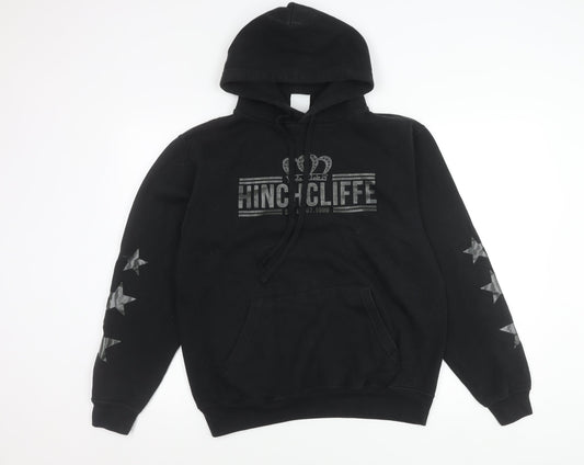 Mens UK Size M Russell Black Pullover Hoodie