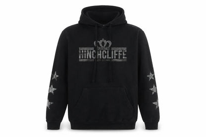 Mens UK Size M Russell Black Pullover Hoodie