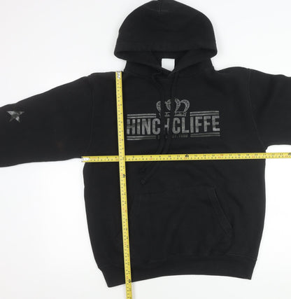 Mens UK Size M Russell Black Pullover Hoodie