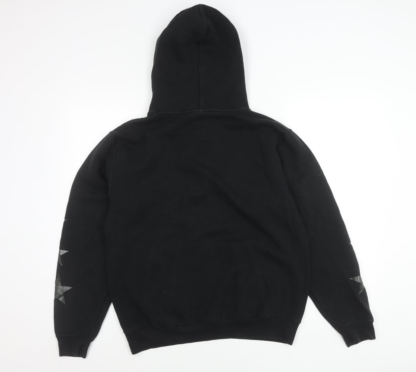 Mens UK Size M Russell Black Pullover Hoodie
