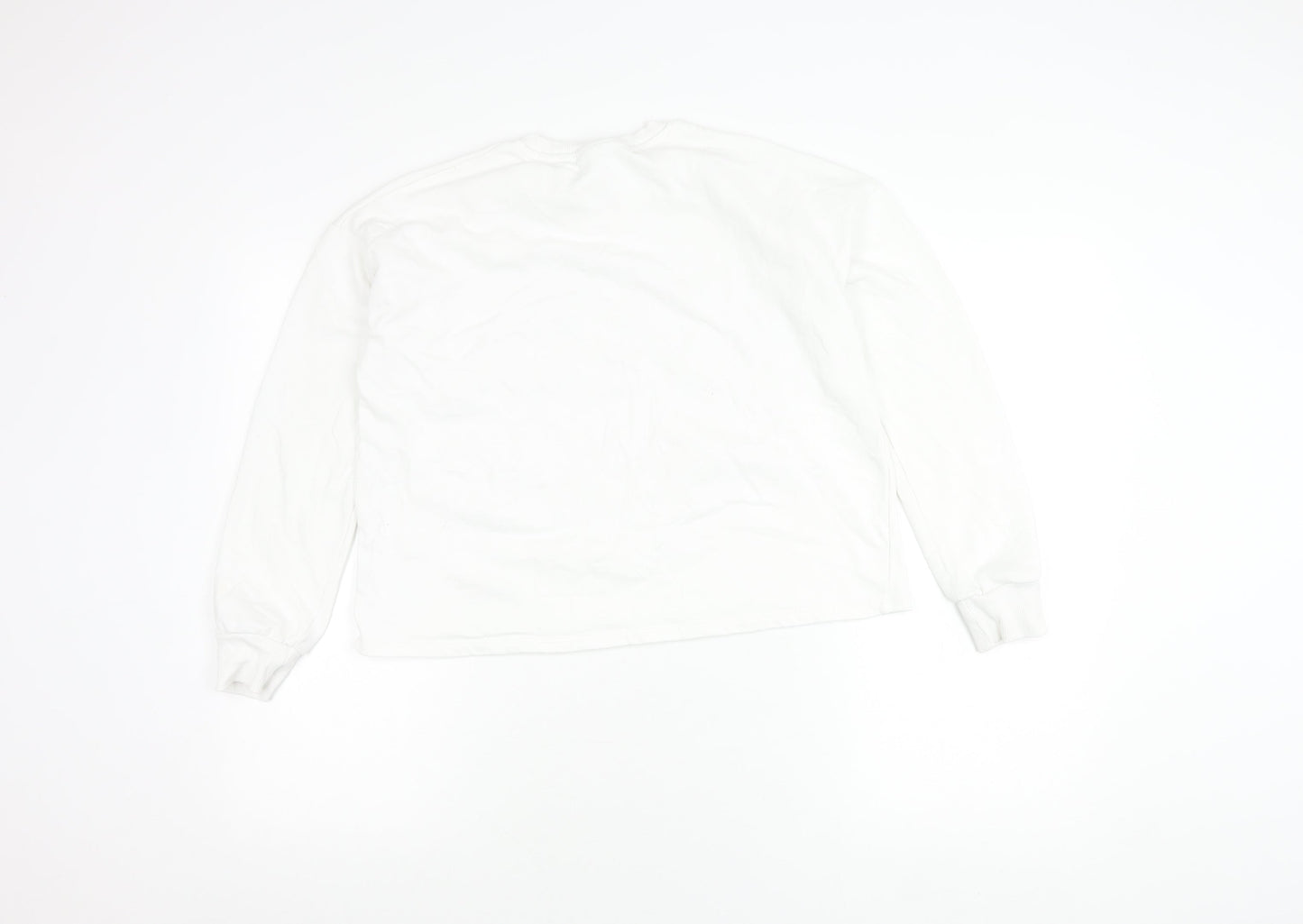 Disney Girls White Sweatshirt 13-14 Years Stitch Angel Long Sleeve Pullover