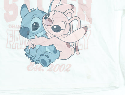 Disney Girls White Sweatshirt 13-14 Years Stitch Angel Long Sleeve Pullover
