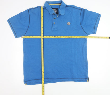 TOG24 Men's Blue 2XL Cotton Polo Shirt Short Sleeve Casual
