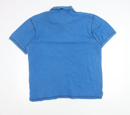 TOG24 Men's Blue 2XL Cotton Polo Shirt Short Sleeve Casual