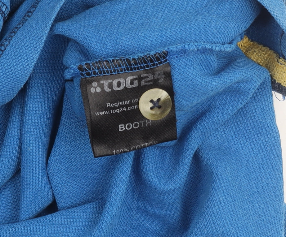 TOG24 Men's Blue 2XL Cotton Polo Shirt Short Sleeve Casual