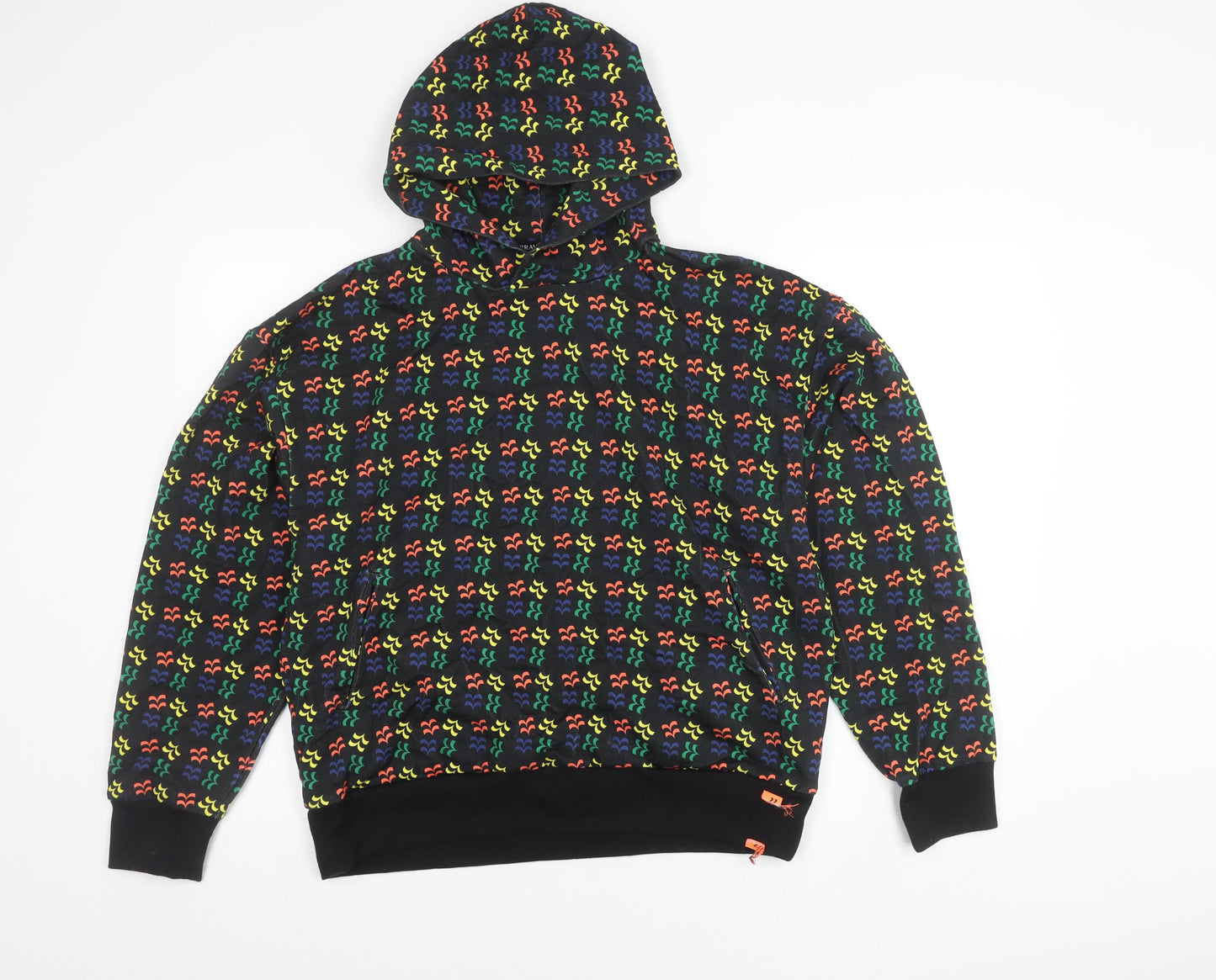 Mens UK Size M Bravian Multicoloured Pullover Hoodie