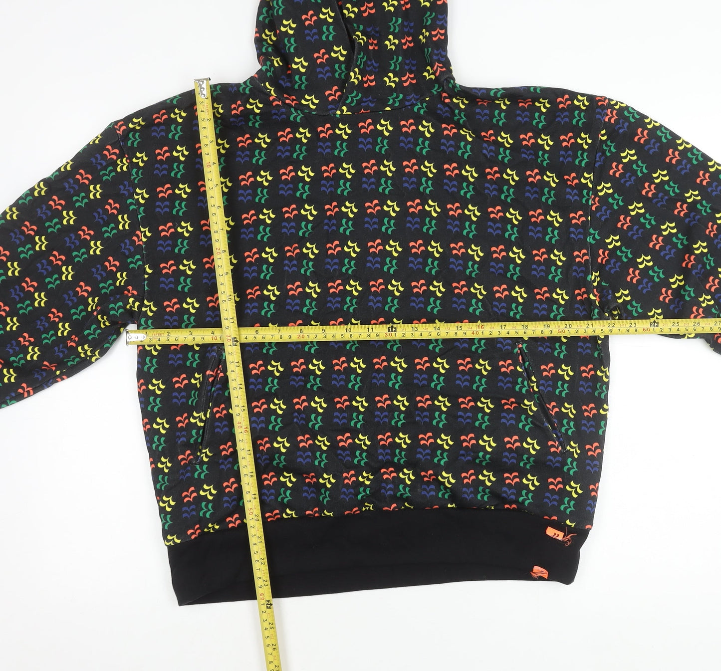 Mens UK Size M Bravian Multicoloured Pullover Hoodie