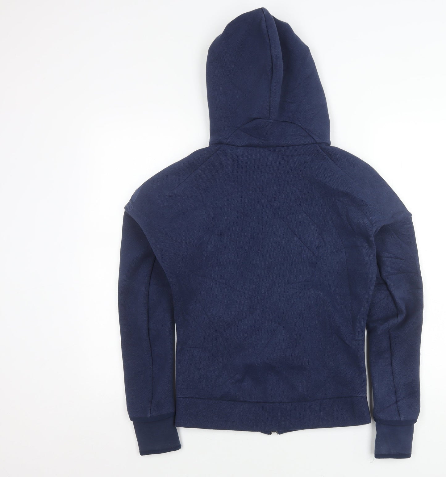 Adidas Womens Blue XS Full Zip Hooded Fleece Activewear Jacket