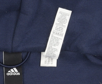 Adidas Womens Blue XS Full Zip Hooded Fleece Activewear Jacket