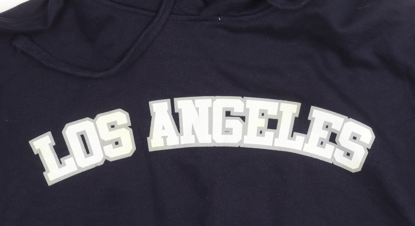 Social Culture Mens Blue Hoodie Los Angeles California M Pullover
