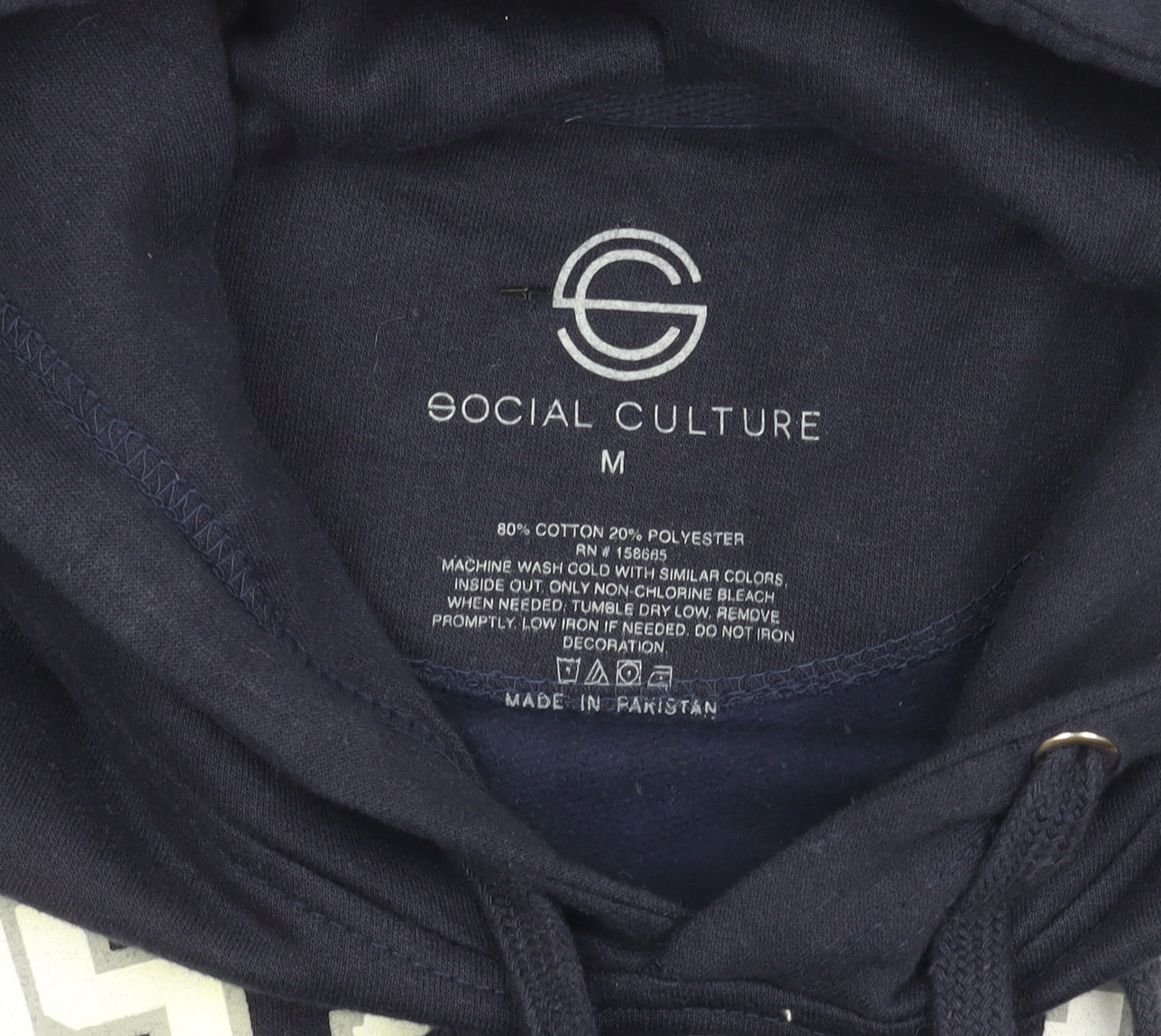 Social Culture Mens Blue Hoodie Los Angeles California M Pullover
